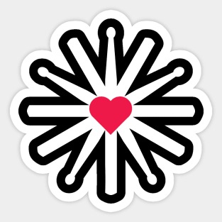 Heart of a Drummer Sticker